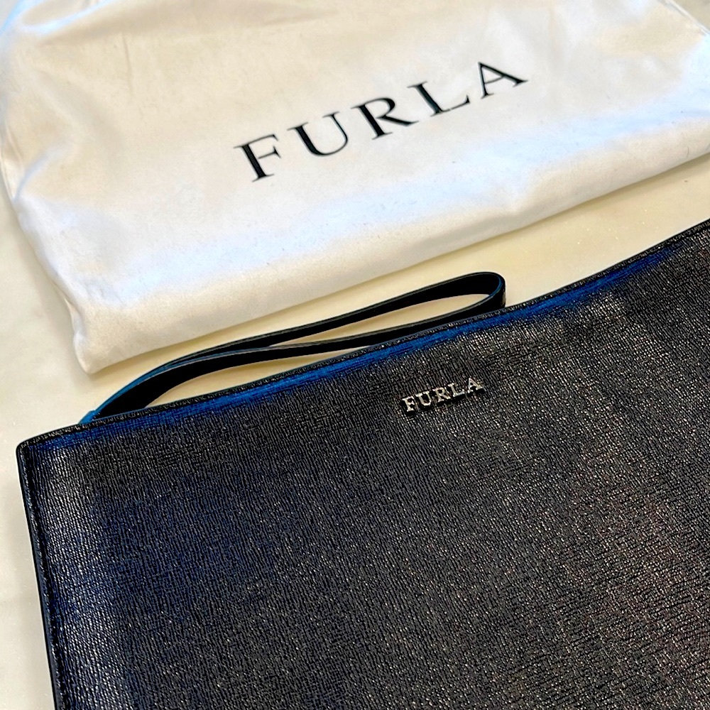 Furla Black Clutch